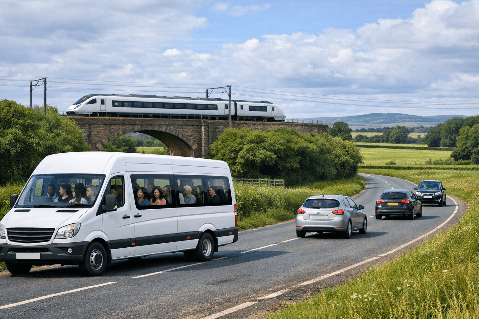 Understanding the Carbon Footprint of Group Travel: Minibus, Cars, and Trains Compared