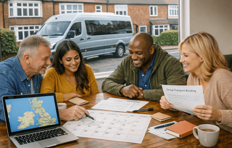 Optimal Booking Times and Requirements for Group Transport in the UK