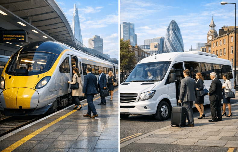 Comparing Travel Times for UK Business Groups: Road vs Rail